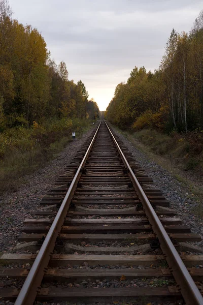 수평선으로가 철도 — 스톡 사진