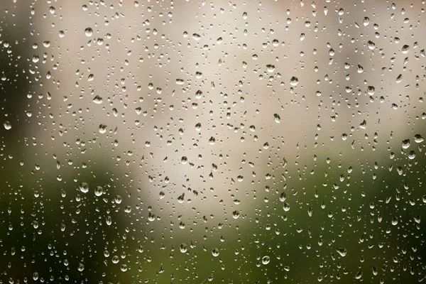 Σταγόνες Βροχής Στο Γυαλί Παράθυρο Για Χρήση Στο Σχεδιασμό Και — Φωτογραφία Αρχείου