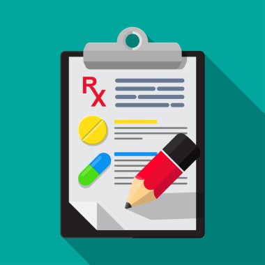 ilaç form listesi vektör düz tasarımı.