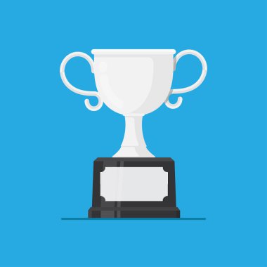 Trophy fincan vektör düz tasarım.