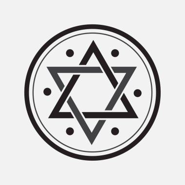 Süleyman simgesi vektör illüstrasyonunun mühürü.