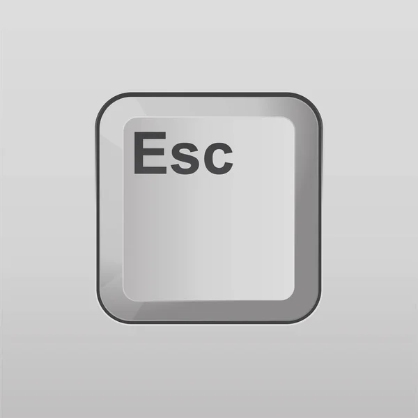 Esc Escape Kulcs Ikon Vektor Illusztráció — Stock Vector