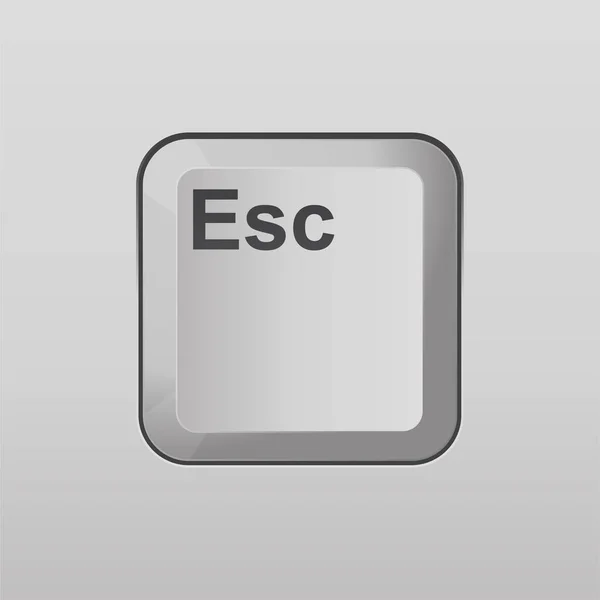 Esc (Kaçış) anahtar simgesi, vektör illüstrasyonu.