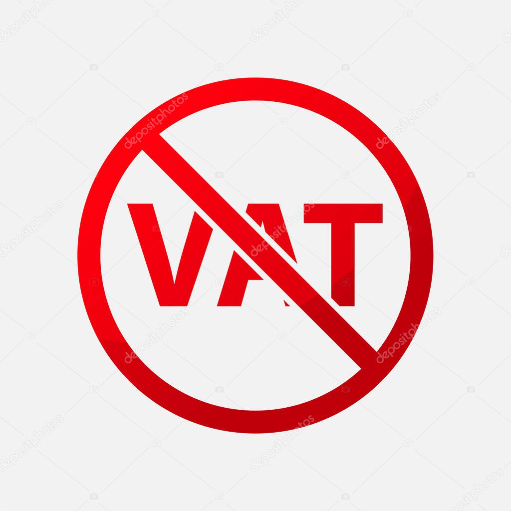 No vat sign vector illustration.