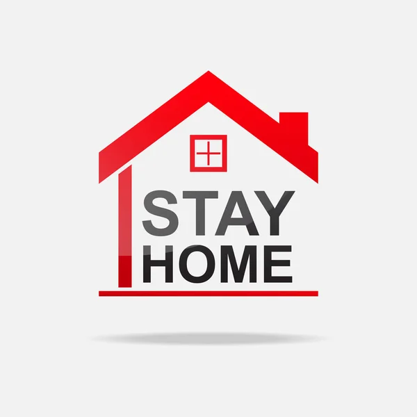 Stay Home Icon Social Media Campaign Coronavirus Prevention Vector Illustration — Stock Vector