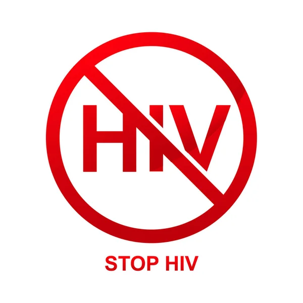 Stop Hiv Signo Vector Ilustración — Vector de stock
