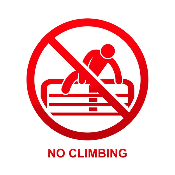 Climbing Sign Isolated White Background Vector Illustration — Stock Vector