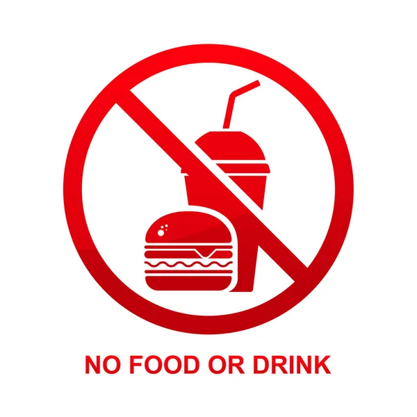 Food Drink Allowed Sign Isolated White Background Vector Illustration — Stock Vector