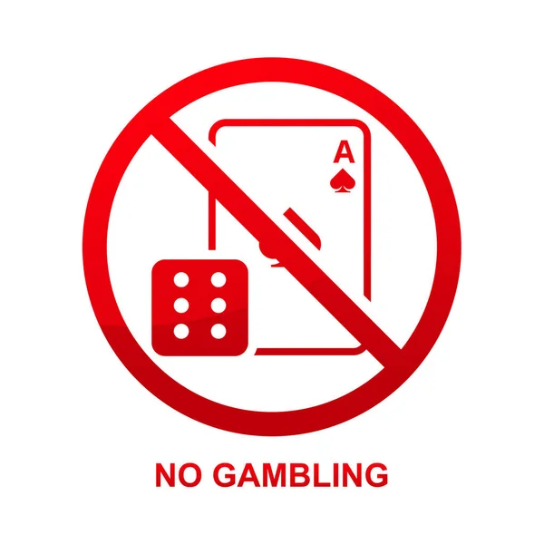 Gambling Sign Isolated White Background Vector Illustration — Stock Vector