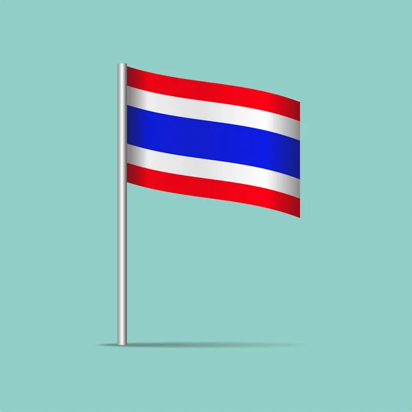 Tajlandia Flaga Izolowane Tle Wektor Ilustracji — Wektor stockowy