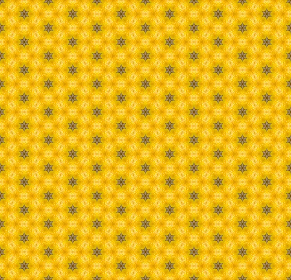 Sarı soyut yıldız şekiller Dikişsiz desen illüstrasyon