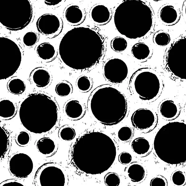 Cercles noirs désordonnés sur un fond abstrait blanc Illustration — Photo