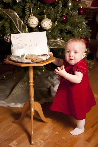 Naughty girl Christmas — Stock Photo, Image