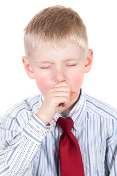 Позіхання або кашель дитини — стокове фото