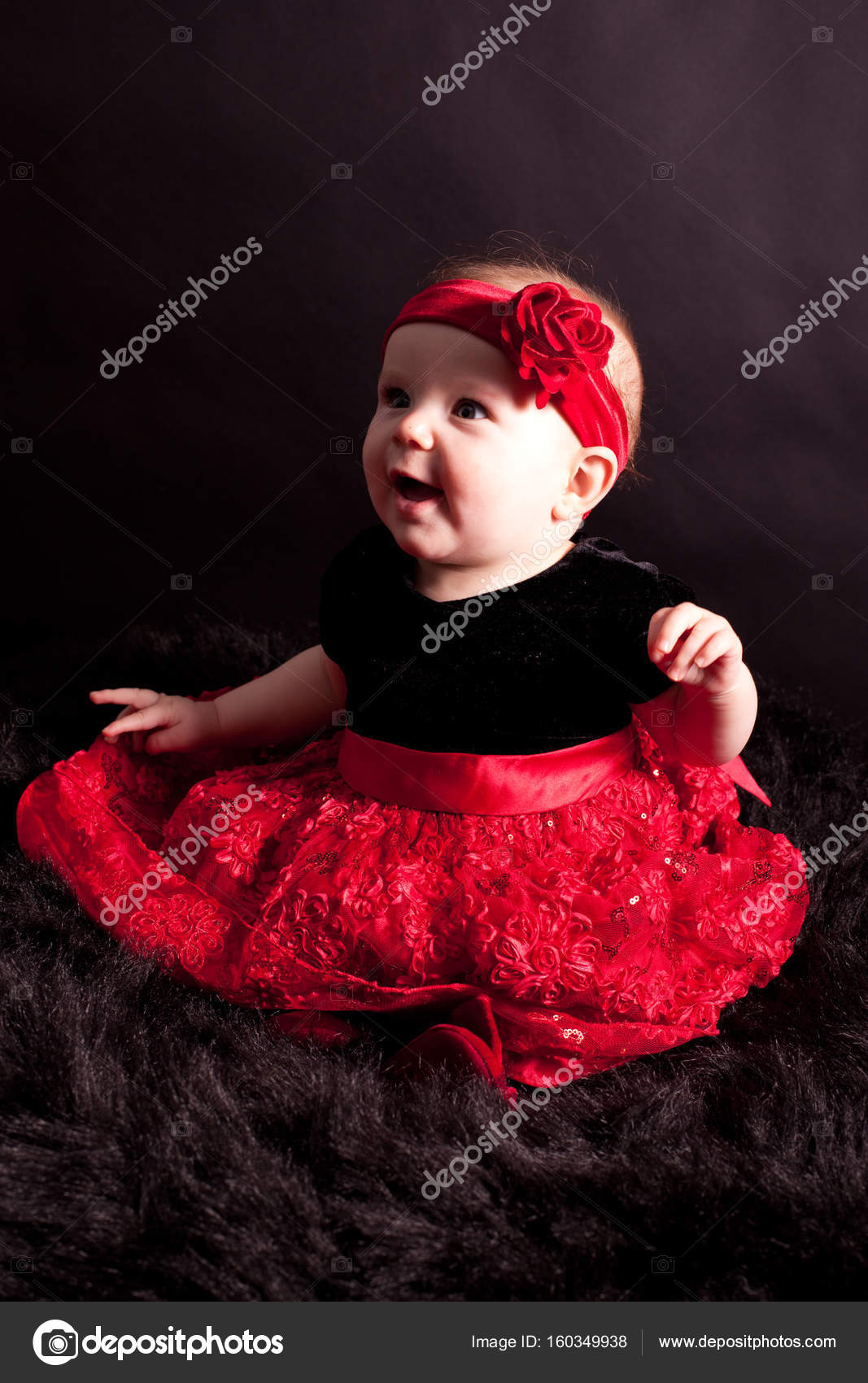 baby girl red skirt