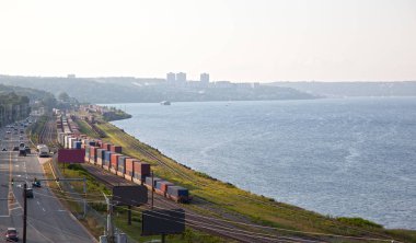 Halifax, Nova Scotia okyanus ve tren ile