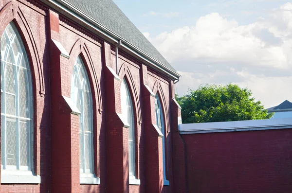 Brique rouge architecture église — Photo