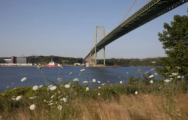 View of the MacKay bridge, a landmark in Halifax Nova Scotia — Stock Photo, Image