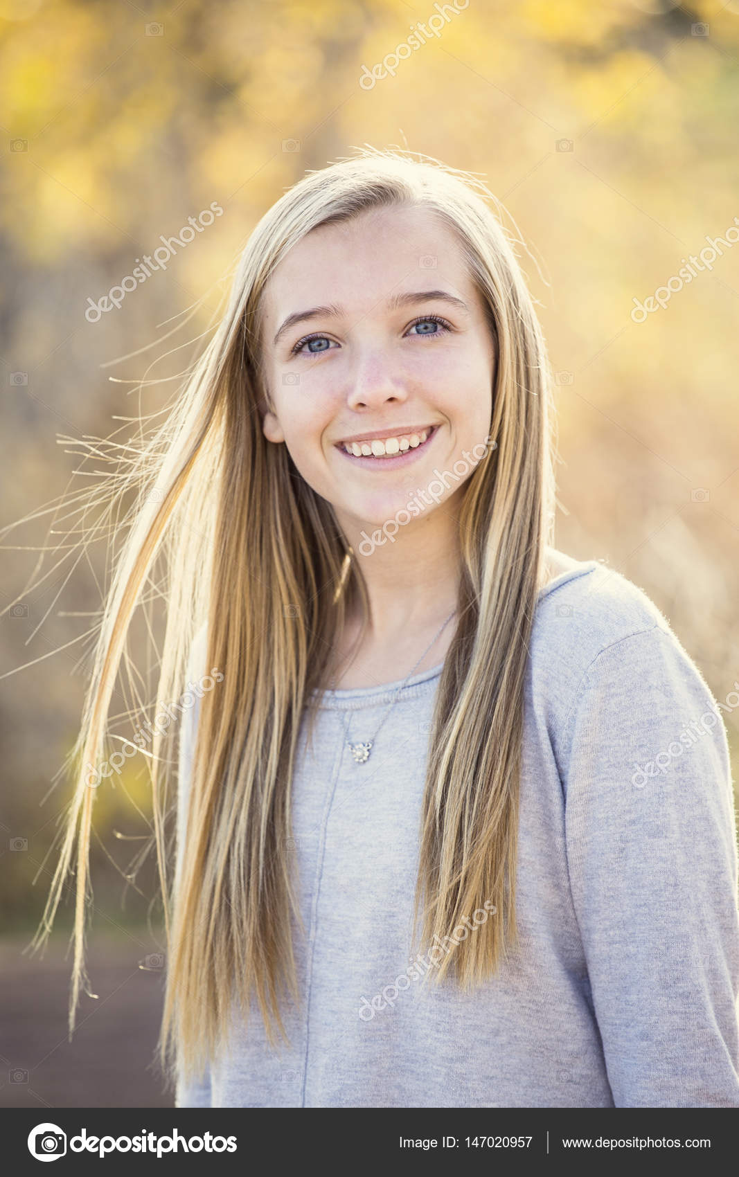 Petite Teen Girl Smiling