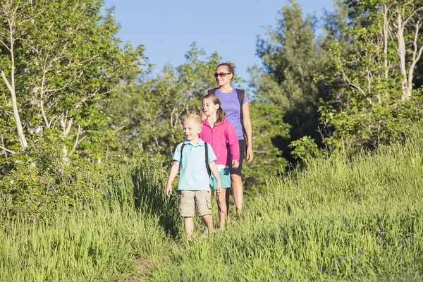Family hiking together — Stock Photo, Image