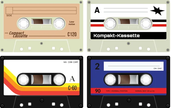 Audio cassette records — Stockvector