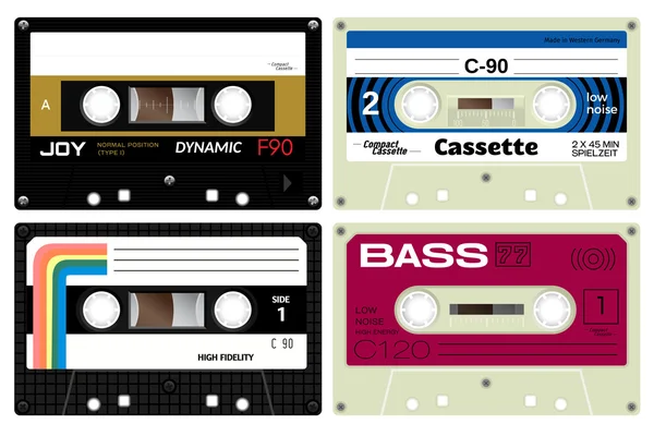 Cintas de casete de audio — Vector de stock