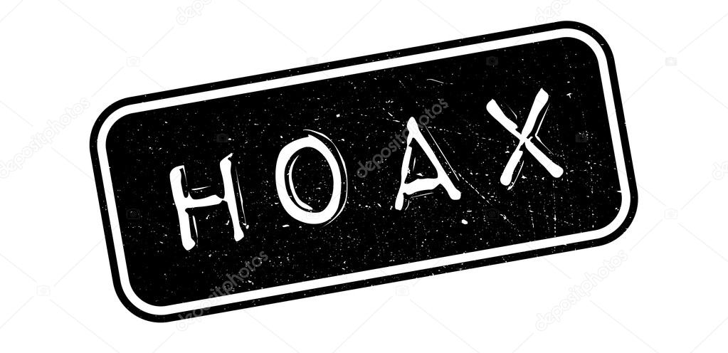 Hoax rubber stamp