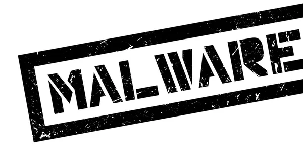 Timbre en caoutchouc Malware — Image vectorielle