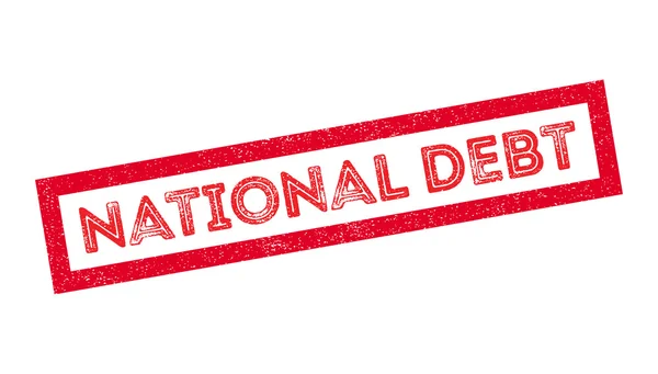 Timbro di gomma del debito nazionale — Vettoriale Stock