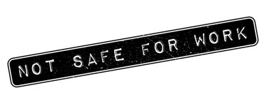 Not safe for work rubber stamp clipart