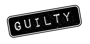 Guilty rubber stamp clipart