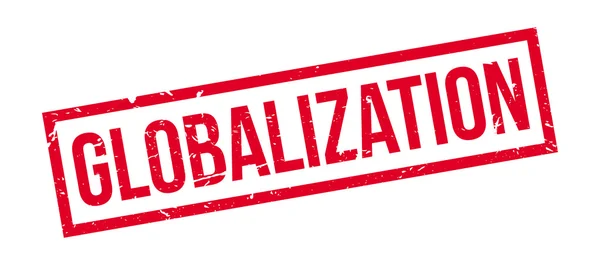 Резиновая марка глобализации — стоковый вектор