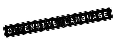 Offensive Language rubber stamp clipart