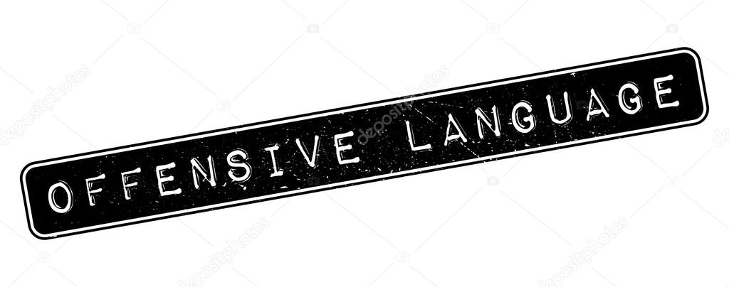 Offensive Language rubber stamp