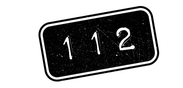 112 резиновая марка — стоковый вектор