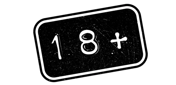 18 плюс гумова марка — стоковий вектор