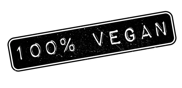 100 Prozent veganer Stempel — Stockvektor
