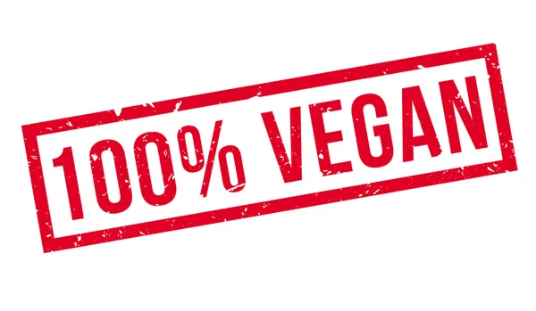 100 procent vegan gummistämpel — Stock vektor