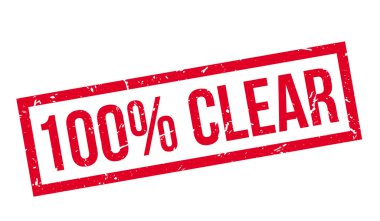 100 percent clear rubber stamp clipart