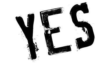 Evet lastik damgası