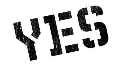 Evet lastik damgası