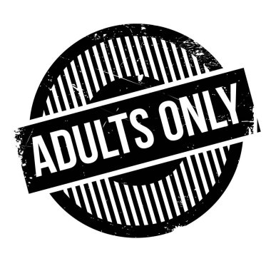 Adults only rubber stamp clipart