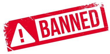 Banned rubber stamp clipart