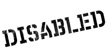 Disabled rubber stamp clipart