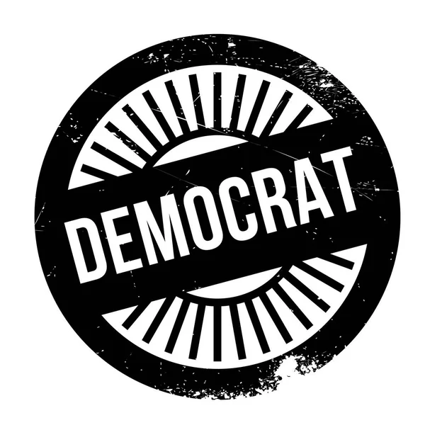 Democraat Rubberstempel — Stockvector