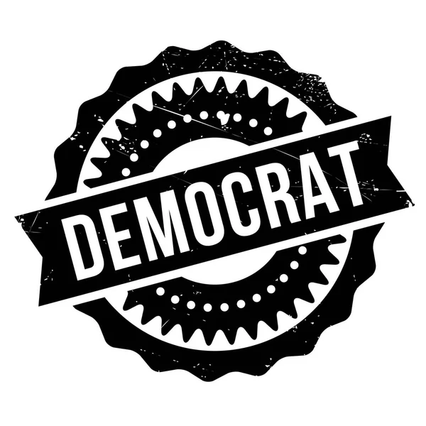 Democraat Rubberstempel — Stockvector