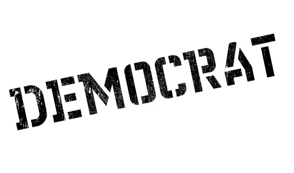 Democraat Rubberstempel — Stockvector