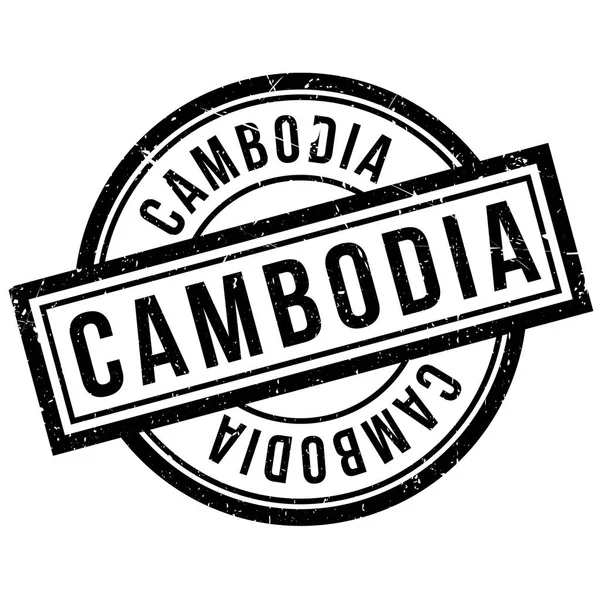 Καμπότζη καουτσούκ σφραγίδα — Διανυσματικό Αρχείο