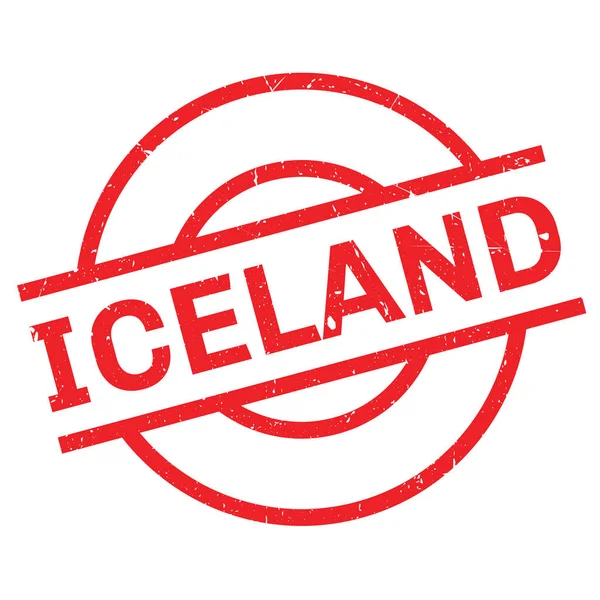 Izland gumibélyegző — Stock Vector