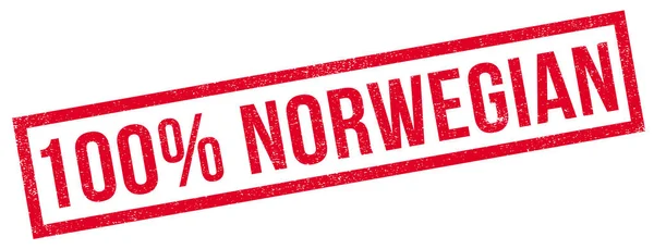 100% ノルウェー語スタンプ — ストックベクタ